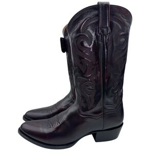 Dan Post Mens 11.5 D Black Cherry Mignon Corona Leather Western Boots DP2112R